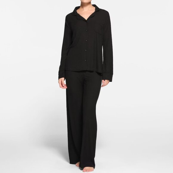 SKIMS NWT Soft Lounge Sleep Pajama Set - Onyx (Black) - Size Small - Picture 1 of 2